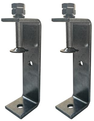 Ponezg Lot de 2 colliers de serrage en C - 85-115 mm - Ouvertures de mâchoire réglables - En acier inoxydable - Largeur d'ouverture : 120 mm - Serre-joint en C - Petites pinces à vis en métal - Pince