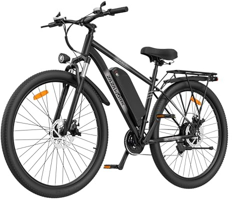 CHEEVALRY 29 Zoll E-Mountainbike Herren, Elektrofahrrad mit 48V 15Ah Akku bis 100 km, 250W Pedelec, 45 Nm, 21-Gang Schaltung, Scheibenbremsen, LED Display für Fahrten im Freien Offroad E-Bike