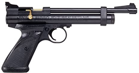 Crosman 2240 Bolt Action Single-Shot .22 Caliber CO2 Air Pistol - 460 FPS – Black