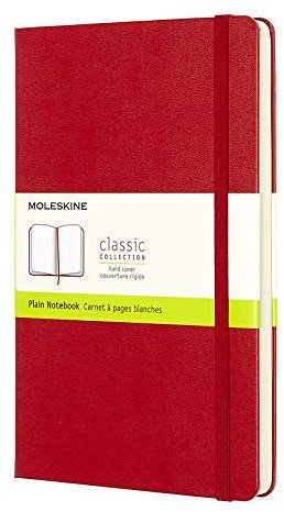 Moleskine Classic Notebook, Large, Plain, Red, Hard Cover (5 x 8.25) (Classic Notebooks) by Moleskine (2008) Flexibound