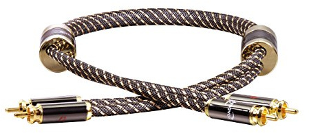 DynaVox 207480 Line Cinch kabel stereo, 1 m svart