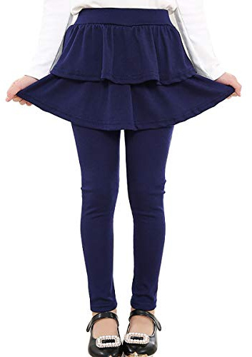 RieKet Leggings para niña con falda tutú para niños - azul - 10-11 años