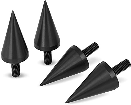 PrecisionGeek Spike M10 Alluminio Anodizzato Nero/Cono absorber per altoparlanti vite - 4 pz