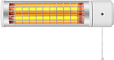 PURLINE | Poêle à Quartz pour Salle de Bain 1200W Faible Consommation, Protection IPX4, Technologie Ultra Silencieuse - Poêle de Salle de Bain à Quartz Chauffage Rapide et Réglable