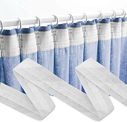 KOIROIGardinenband Kräuselband, 30m x 2.5cm Universal, Polyester Vorhangband zum Aufnähen, Faltenband für Gardinen
