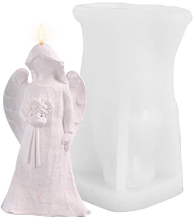Kerzenform Zum Gießen, Engel Silikonform Weihnachten Kerzenform -Engel Fondant Silikonform Kerzengießform Kuchen-Form Harz Engel Figur Form Für Herstellung Von Kerzen, Aromasteinen, Scho