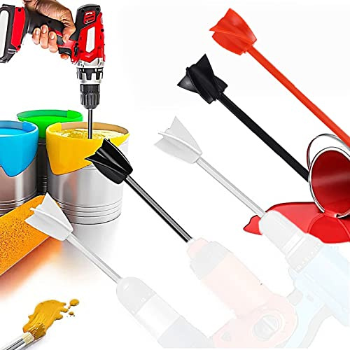 Mixer Aufsatz Bohrmaschine für Harz, 5Pcs Epoxidharz Mischpaddel, Wiederverwendbar Epoxidmischer zum Mischen von Harzen, Farben, Keramikglasuren, Farbstoffen