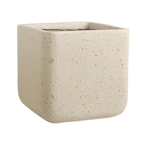 Maceta Interior Macetas cuadradas con esquinas redondeadas, macetas con patrón multipunto, suelo grande, plantas verdes simples de Color sólido, macetas for floricultura Jardineras Exterior ( Color :