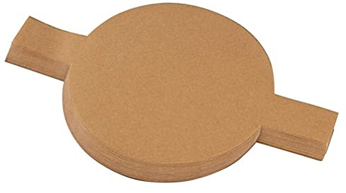 Lurrose 100 Stück Pergamentpapierrunden Mit Hebelaschen Runde Kuchenformauskleidung Pergamentkreise Zum Backen (Natürliche Farbe 15 2 Cm).