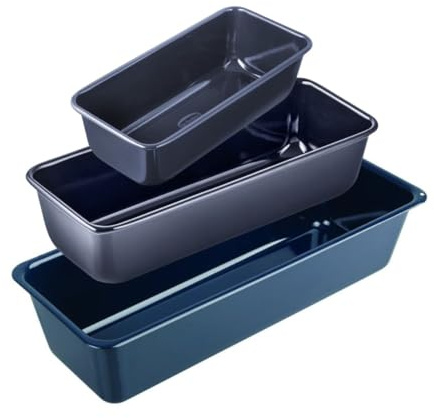 Dr. Oetker 9924550 - Juego de 3 moldes para tartas, 3 moldes para tartas, molde rectangular, molde para hornear, molde para tartas, acero, esmalte, 30 cm, 35 cm, 25 cm, 35 cm, 3 unidades