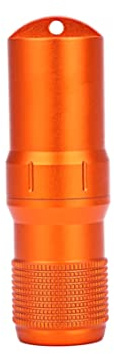 Baobiutin Waterproof Match Storage Box Aluminum Alloy Waterproof Pill Case Match Box Include Match Box and Accessories Orange Metal Portable Pill Box