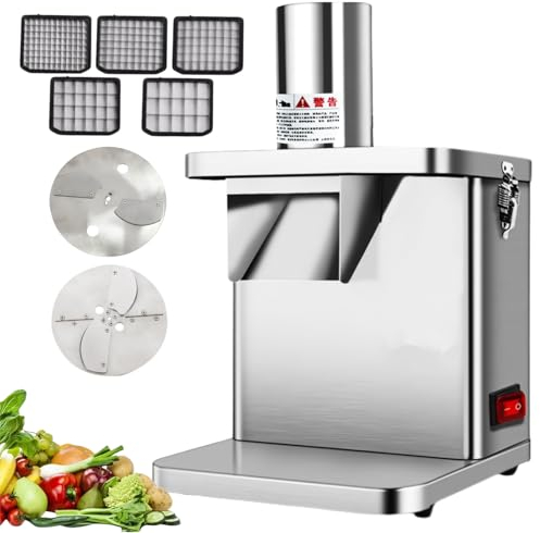 LFfwynog Trituradora, 250W 5 en 1 con Rebanar y Triturar Cortadora Eléctrica Profesional, Ensaladora Eléctrica para Frutas, Verduras, Quesos, Ensaladora para Uso en la Cocina Casera