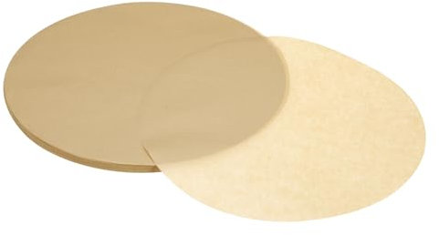 sourcing map Lot de 200 feuilles rondes de papier sulfurisé anti-adhésif de 30,5 cm pour plaque à pizza, moule à gâteau, moule à charnière, marron