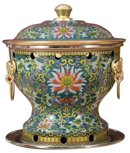 OYWEHECE Alte Peking Hot Pot Single Person Hotpot Kupfer Chafing Dish Heiße Töpfe Heißer Topf Kochen Topf Cloisonne Hot Pot,