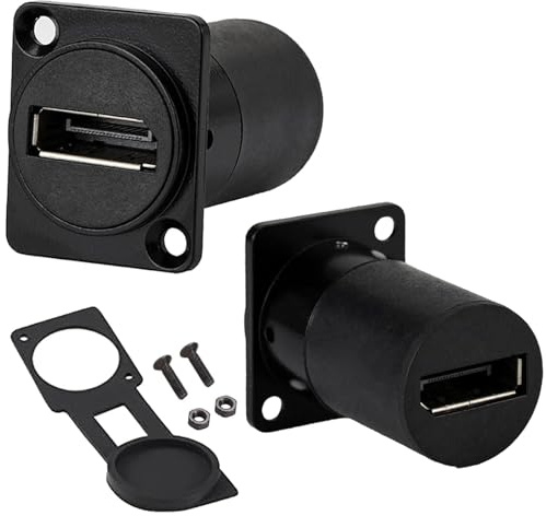PENGLIN 2 Stück Displayport 1.4 Anschluss für Panelmontage | 8K HDR DP 1.4 Buchse zu Buchse Extender DP zu DP Adapter