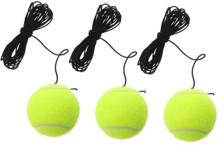 Yardwe 3stücke Tennis Trainer Rebound Balls Mit Schnur Elastische Trainingsbälle Für Anfänger Langlebig Und Vielseitig Für Einzel Gruppentraining Für Tennis Übung Und Technikentwicklung