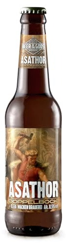 WACKEN BRAUEREI Doppelbock - ASATHOR - Craft Beer, 20 x 0,33 l Flasche | Beer of The Gods, Viking Craftbeer Set, Gift for Men, Wikinger Kraft Bier, Geschenk für Männer, Party, Festival, Heavy Metal