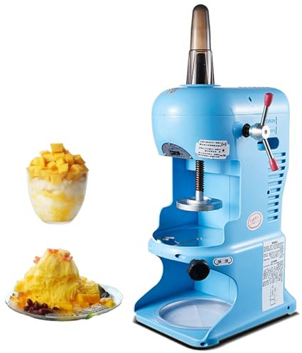 Naturalpowev Macchina per Ghiaccio tritato e Macchina per Granita, Macchina per Ghiaccio tritato con Copertura Protettiva Trasparente, per Ghiaccio tritato Fatto in casa, Coni di Neve, Cocktail,Blue