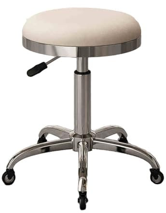 Höhenverstellbarer Sattelhocker mit Rollen, ergonomischer Drehstuhl mit Rollen, strapazierfähig (200 kg), für den Einsatz im Schönheitssalon, in der Massage, in der Zahnklinik, im Homeoffice