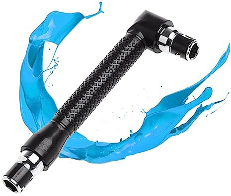 jojofuny Double-Headed Socket Wrench L-Shaped 1/4 Inch Hex Key Screwdriver Adapter Black for Tight Corner Work and Mechanical Repairs
