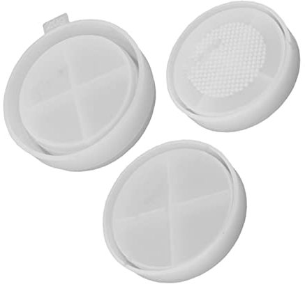 OHPHCALL Silikonformen Gesichtspuderbox Selbstgemacht 3 Stück Transparente Silikonform Für Lose Puderdosen Handgemachte Kosmetikbox Einfach Zu Verwenden Für Make up Fans