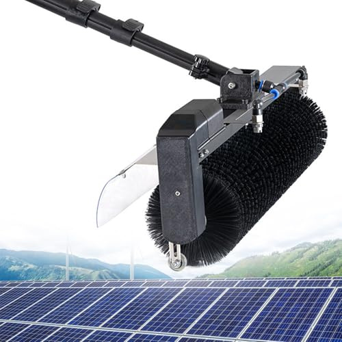HENGCMM Solar Pphotovoltaic Cleaning Machine, Electric Water Spray Cleaning Tool, Roller Brush Power Photovoltaic Cleaning Machine, Window Cleaner Special Roof Water Brush 3.5m/11.4ft