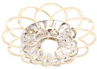 Aioneer Faretto LED da Incasso in Cristallo, Kit di Illuminazione per Soffitto con Montaggio Superficiale, Faretti in Vetro Rotondi A Basso Profilo con Driver, Faretto da 9 W, La-Glass