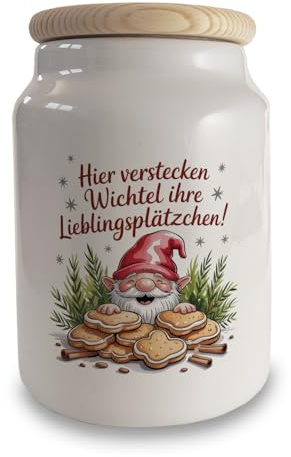 speecheese Hier verstecken Wichtel ihre Lieblingsplätzchen! Keksdose Lustige Plätzchendose für Weihnachten