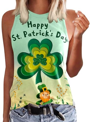 St Patricks Day Shirt Women Lucky Shamrock Shirt Green Clover Long Sleeve St Patrick's Day Shirts Green Irish Clothing for Festive Party Casual Wear Spring Vacation Outfits Pattys (B2 Mint Green,XL)