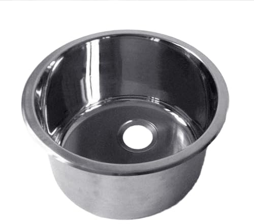 Lavelli da cucina rotondi in acciaio inossidabile Lavello per piatti a vasca singola Lavabo per balcone Lavabo per verdure da cucina Lavelli per bagno Lavamani