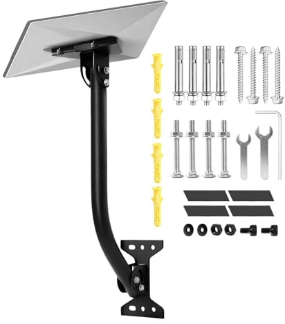 Kit di montaggio satellitare | Braccio angolare flessibile per parabola Internet – Supporto satellitare antivento, per tetto di grondaia a parete all'aperto camper casa prato prolunga antenna WiFi