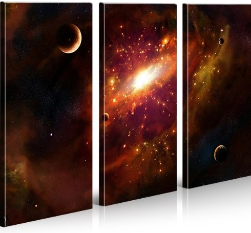 islandburner Bild Bilder auf Leinwand Universum Space Weltall Astronomie XXL Poster Leinwandbild Wandbild Dekoartikel Wohnzimmer Marke