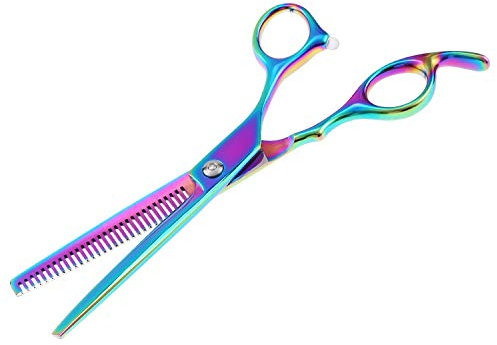 AusseL 7 Inch Professional Pet Dog Grooming Scissors Comb (5 Colorful Thinning Scissor)