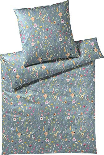 elegante Mako-Satin Bettwäsche Potpourri Misty Green