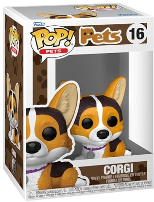 Funko Pop! Husdjur: Corgi - Samlarobjekt vinylfigur - Presentidé - Officiella varor - Leksaker för barn och vuxna - Ägda IP-fans - modellfigur för samlare och display