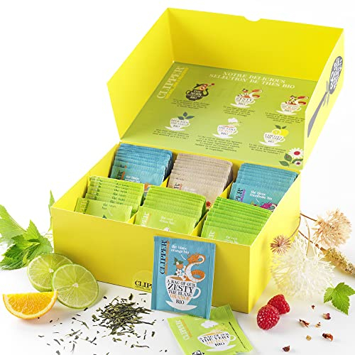 CLIPPER - Coffret Découverte Thé Bio - Coffret Cadeau - 6 X 10 Sachets de Thé Bio Clipper