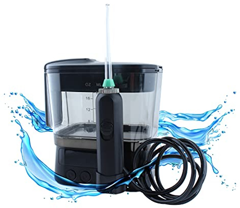 Calma Dragon Dental Irrigator YXY-880, 5 buses interchangeables, 10 réglages de pression, capacité de 600 ml, avec écran LED pour le nettoyage de la bouche, avec sac de rangement gratuit (Noir)