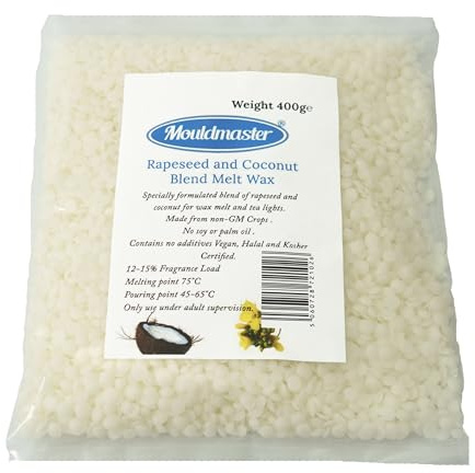 Mouldmaster Cera derretida de mezcla de colza y coco, blanca, 400 g