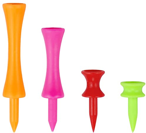 Zivisk Tees Golf Tees - Tees da golf in plastica, dimensioni miste, 120 pezzi, 25 mm, 32 mm, 57 mm, 70 mm