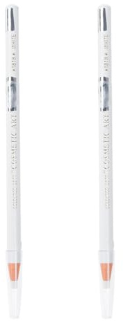 FRCOLOR Wasserfester Eyeliner Stift Mit Präzisem Pinsel Weißer Augenbrauenstift Für Natürliche Brauenform Langanhaltend 2 Stück Für Alltag Und Make-up
