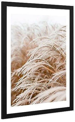 PHOTOLINI Bilderrahmen A2 Schwarz Holz MDF, breiter A2 Bilderrahmen 42x59,4 zum Aufhängen, Rahmen 42x60 mit bruchsicherem Acrylglas & Zubehör - Poster Frame für Ihre stilvolle Wanddekoration