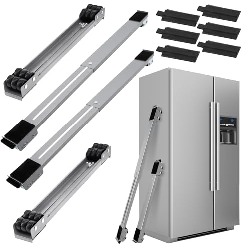 6 PCS Extendable Furniture Appliances Rollers, Mover Tools for Moving, Grey
