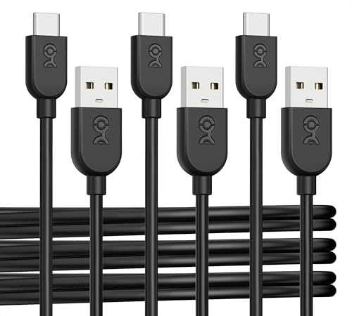 Cable Matters 3er-Pack flexibles USB A auf USB C Ladekabel, 0,3m, Schwarz