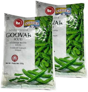 Ashoka Goovar(Cut) Cluster Beans (Cut) Fresh Vegetable The Original Indian Taste Farm Fresh Frozen Vegetable Indian Origin 310G Pack Of 2