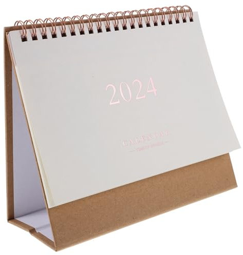 FUNOMOCYA Stehender Tischkalender Mittlere Rosa Schrift Wiederverwendbarer Bürokalender Schlichte Schreibtischdeko Langlebig Leicht Zu Bedienen Mit Rw Datum-anzeige