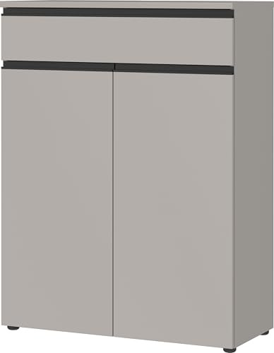 Germania Schuhschrank 3797-186 GW-Bastia, in Steingrau, Platz für bis zu 15 Paar Schuhe, 90 x 120 x 41 cm (BxHxT)