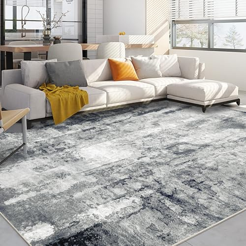 Capslpad Moderner abstrakter Teppich, 200 x 300 cm, waschbar, Wohnzimmerteppich, rutschfest, weich, Kurzflor-Kunstwolle, Boho-Kunst-Bodenteppich für Wohnzimmer, Schlafzimmer, Zuhause, Büro, Esszimmer,