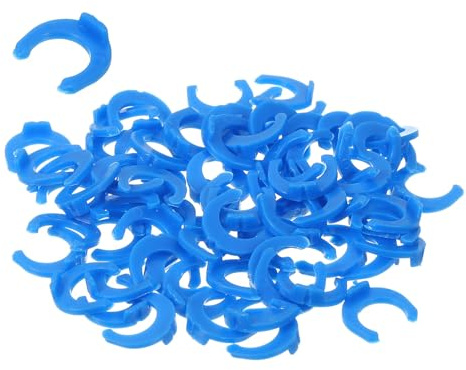 QUARKZMAN 100Pz 1/4 Pollice Clip di Bloccaggio per Sistemi di Filtrazione dell'Acqua RO Tubo Raccordo Rapido Morsetti di Bloccaggio Parti di Ricambio, Blu