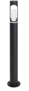 LUXULA Wegeleuchte Außen mit Bodenplatte und Erdspieß, GU10 Fassung, Aluminium, 60cm Höhe - LED Außenleuchte IP44 Pollerleuchte Garten Terrasse