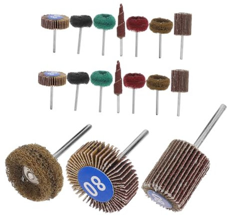 YOSADIER 50 Pezzi Disco Abrasivo a Lamelle Doppio Strato Per Levigatrice a Punta, Ruota Abrasiva in Fibra Per Trapano, Accessori Multifunzione Per Pulizia Metallo, Ceramica e Vetro